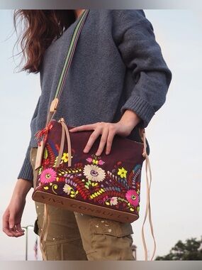 Consuela Embroidered Sonoma Wedge Tote